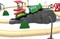 Wooden Train Accessories Battery Operated Locomotive Train, Remote Control Train for Track Set, Powerful Engine Train Vehicles Fit All Major Brands Track Railway System (Battery Not Included)